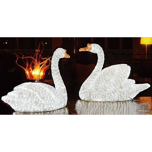 LEDクリスタルグロー スワン B 白鳥 /プロ施工用のイルミネーション