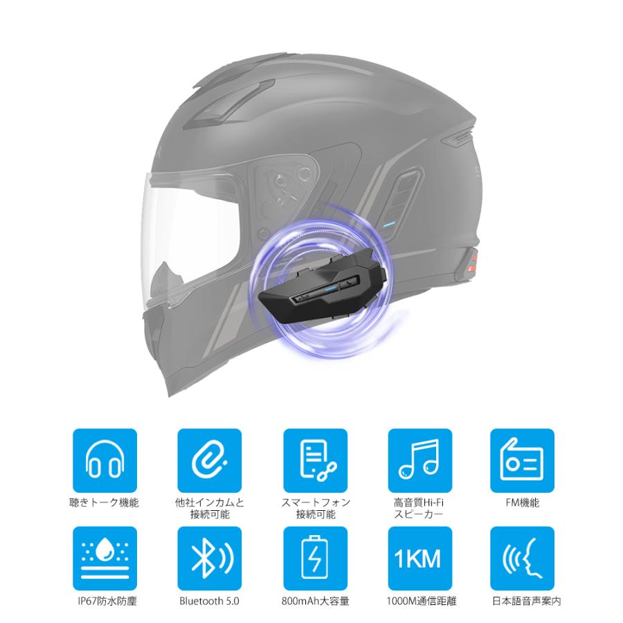 バイク インカム MAXTO X2 インターコム Bluetooth IP67防水 バイク インカム MAXTO X2 インターコム Bluetooth IP67防水