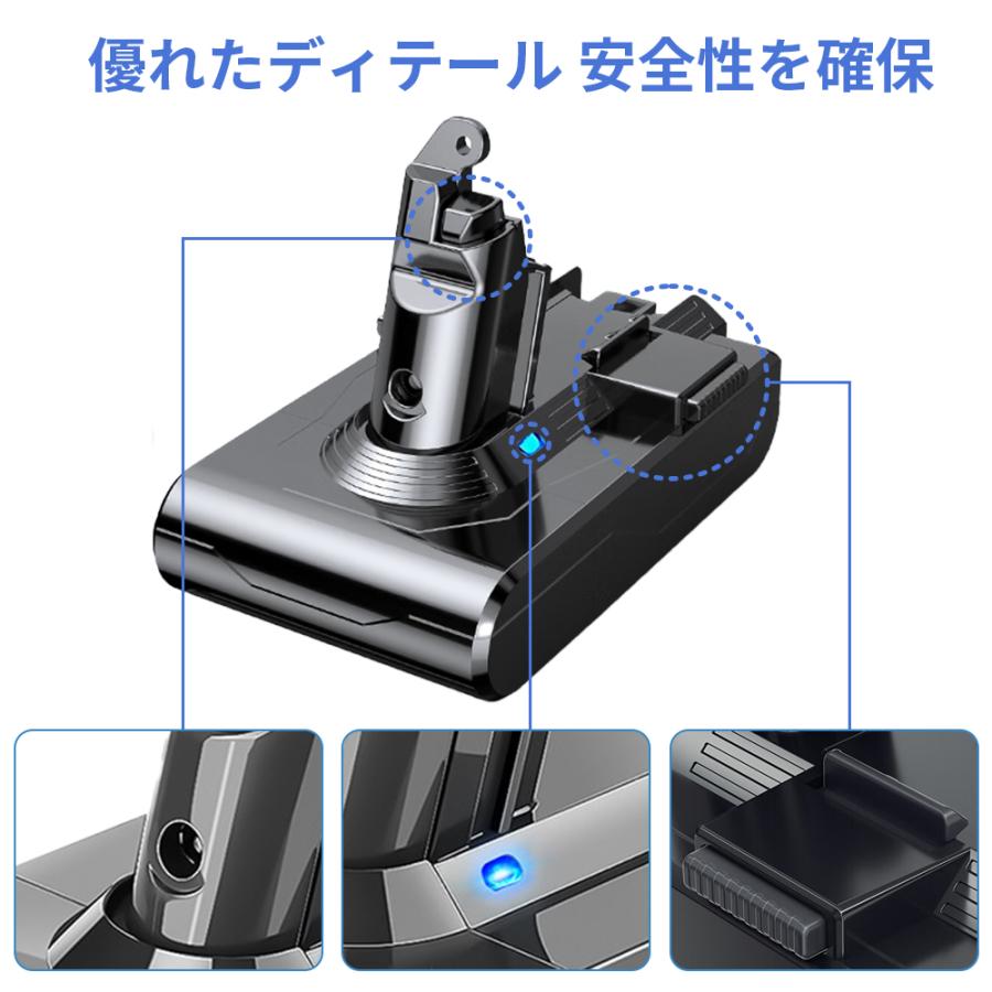 Dyson（ダイソン） V6 バッテリー ボタン式 ネジ不要 3秒組立 4000mAh