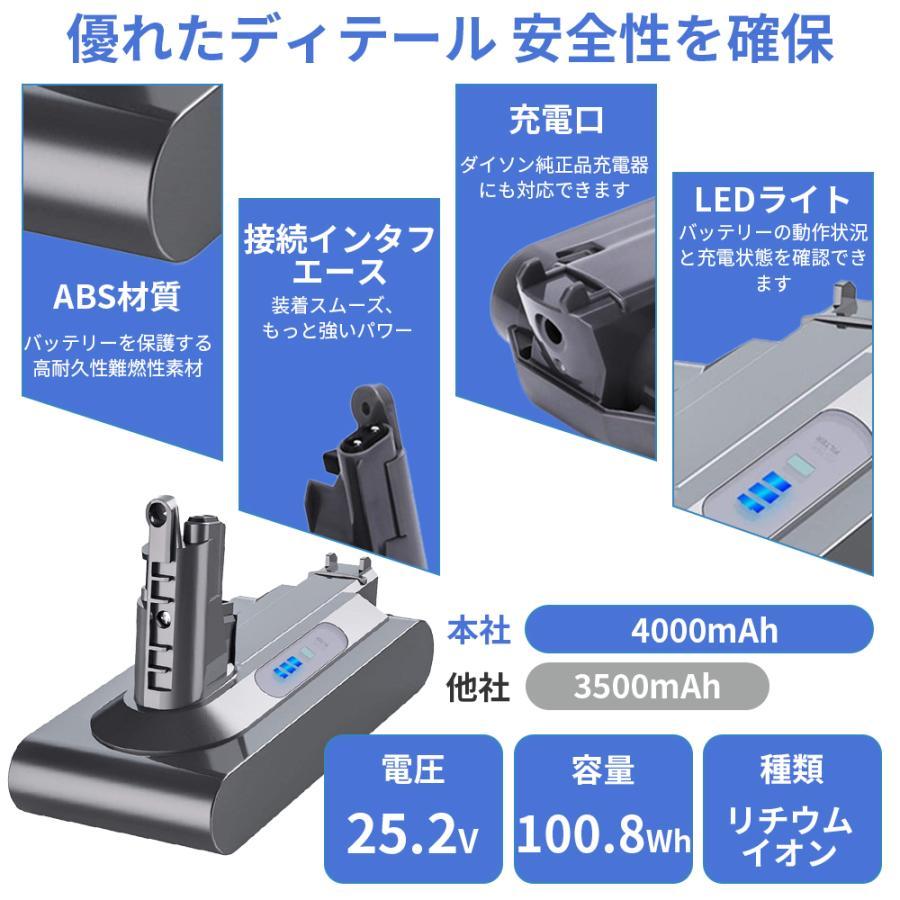 Dyson V10 4000mAh ダイソン バッテリー 互換バッテリー 充電 Dyson V10 4000mAh ダイソン バッテリー 互換バッテリー 充電