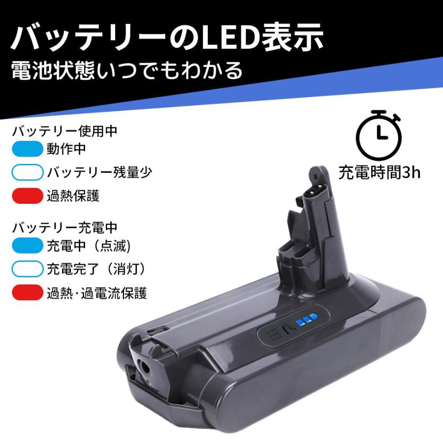 Dyson（ダイソン） バッテリー V10 4000mAh 互換 充電バッテリー 大