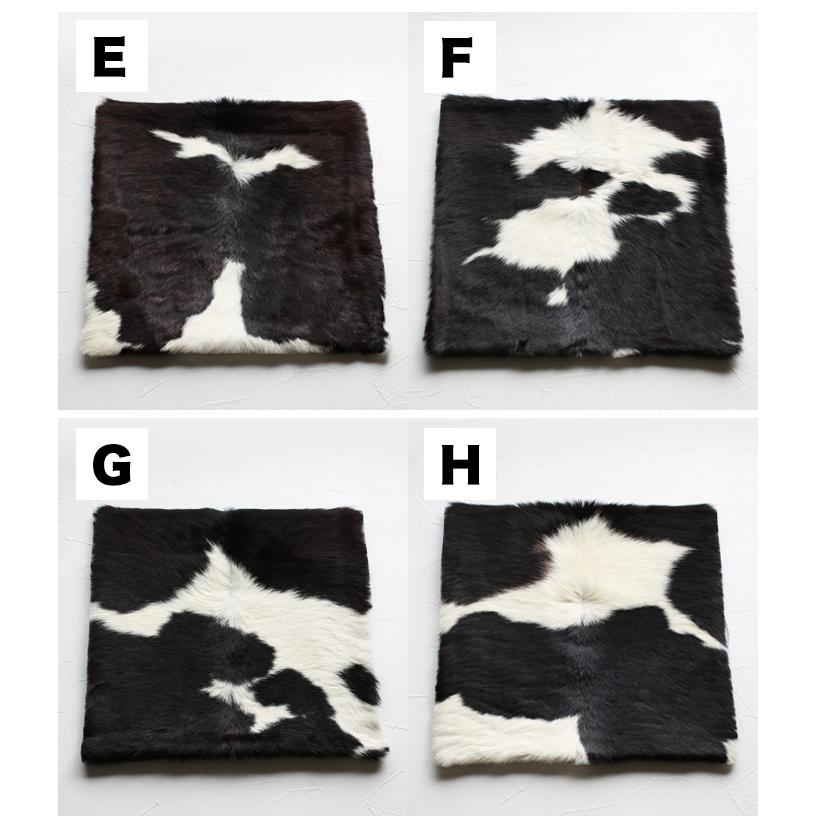 クッションカバー 本革 ファー 子牛毛皮 カウクッション ハラコ レザー