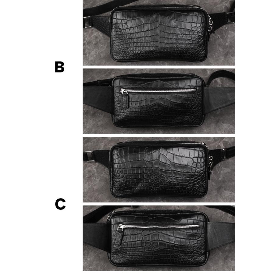 未使用に近い✨フルラ クロコ ウエストバッグ レザー ブラック レザー ウエストバッグ レッグポーチ レッグバッグ ヒップバッグ