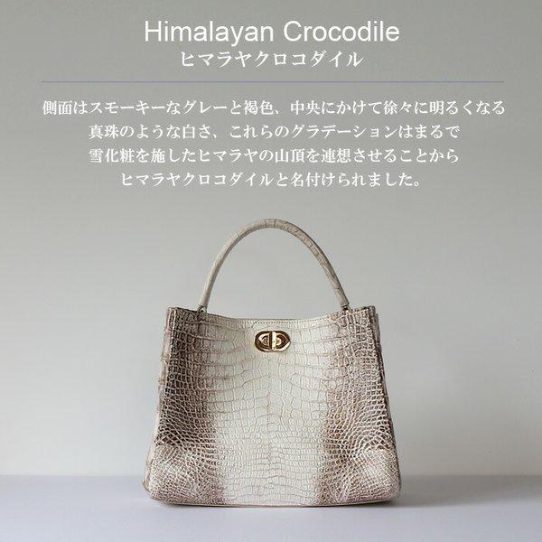 ヒマラヤ ハンドバッグ ヒマラヤクロコダイル 本革 マット