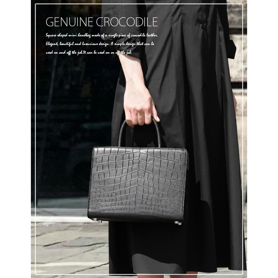 クロコダイル ミニトート トートバッグ 2way ハンドバッグ バッグ