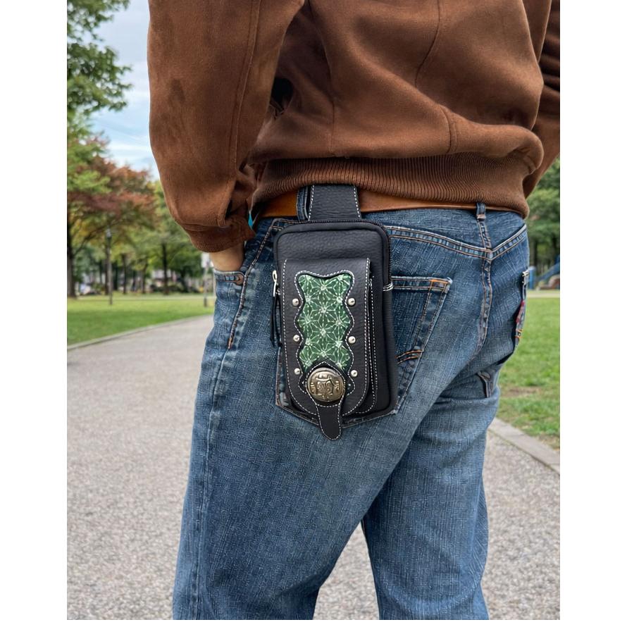 本革 スマホポーチ ベルトポーチ スマホ ポーチ ウエストポーチ 革