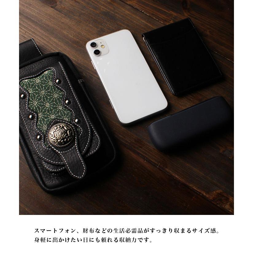 本革 スマホポーチ ベルトポーチ スマホ ポーチ ウエストポーチ 革