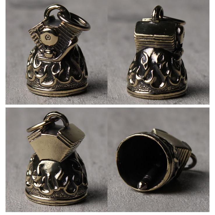 ガーディアンベル 真鍮 ブラス 炎 ファイアー お守り 御守り バイカー