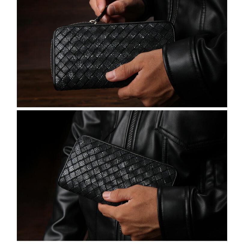 スティングレイ 長財布 ラウンドファスナー イントレチャート