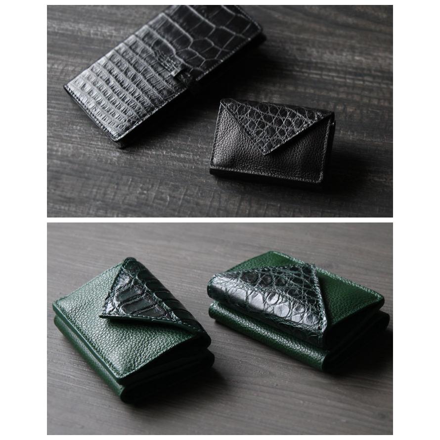 SIAMNESS シャムネス クロコダイル ミニ財布 三つ折り 財布 本革 SIAMNESS シャムネス クロコダイル ミニ財布 三つ折り 財布 本革