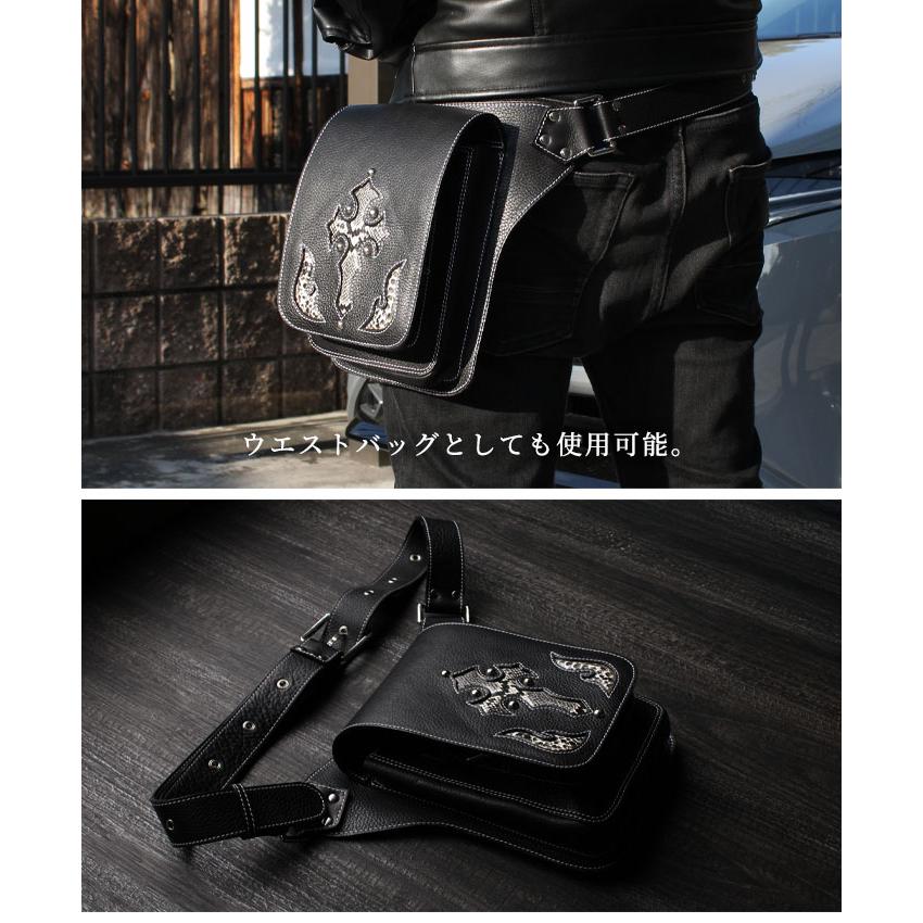 本革 ショルダーバッグ ウエストバッグ 2WAY 斜め掛け 斜めがけ レザーバッグ 革 レザー 牛革 アルバ WILDHEARTS ワイルドハーツ sb1244r60_6