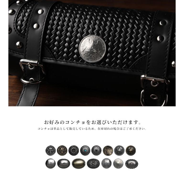 本革 ツールバッグ カービング 革 牛革 レザー サドルレザー バイク用 汎用 フォークバッグ 誕生日 ギフト プレゼント WILDHEARTS ワイルドハーツ tb3948の画像