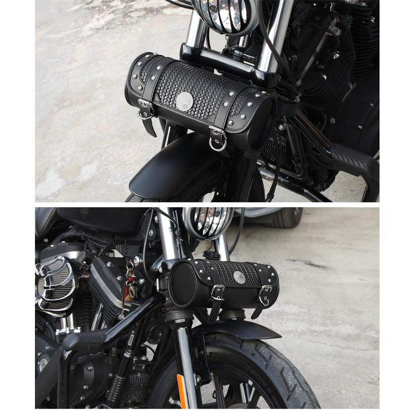 本革 ツールバッグ カービング 革 牛革 レザー サドルレザー バイク用 汎用 フォークバッグ 誕生日 ギフト プレゼント WILDHEARTS ワイルドハーツ tb3948の画像