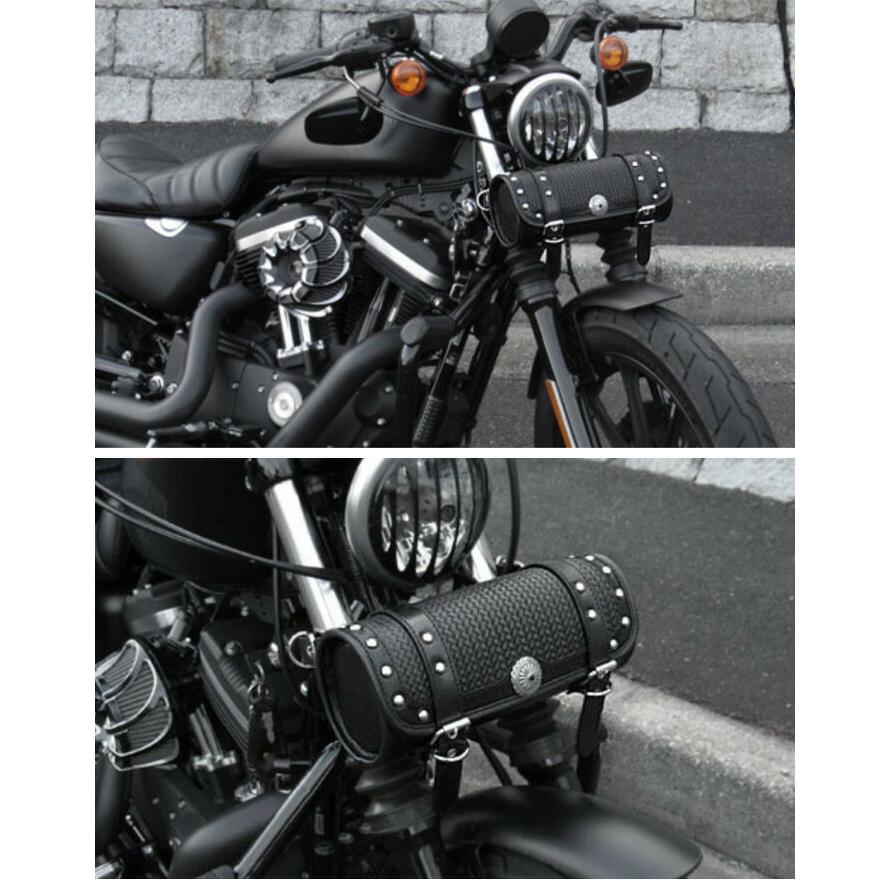 本革 ツールバッグ カービング 革 牛革 レザー サドルレザー バイク用 汎用 フォークバッグ 誕生日 ギフト プレゼント WILDHEARTS ワイルドハーツ tb3948の画像