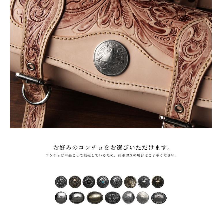本革 ツールバッグ カービング 革 牛革 ヌメ革 レザー バイク用 汎用 フォークバッグ バイカー 誕生日 ギフト プレゼント WILDHEARTS ワイルドハーツ tb3949の画像