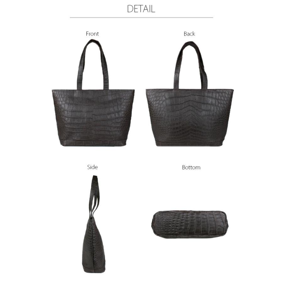 クロコダイルレザー トートバッグ ダークブラウン クロコダイル トートバッグ ハンドバッグ 本革 レザー ダーク