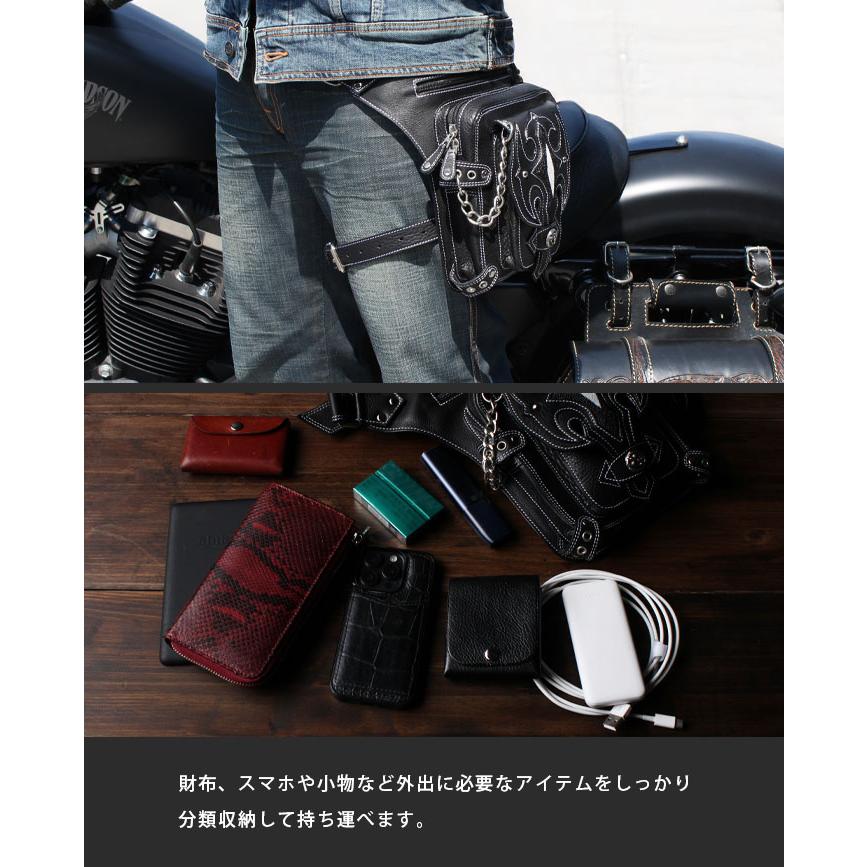 本革 レッグバッグ レッグポーチ ウエストバッグ 革 レザー 牛革