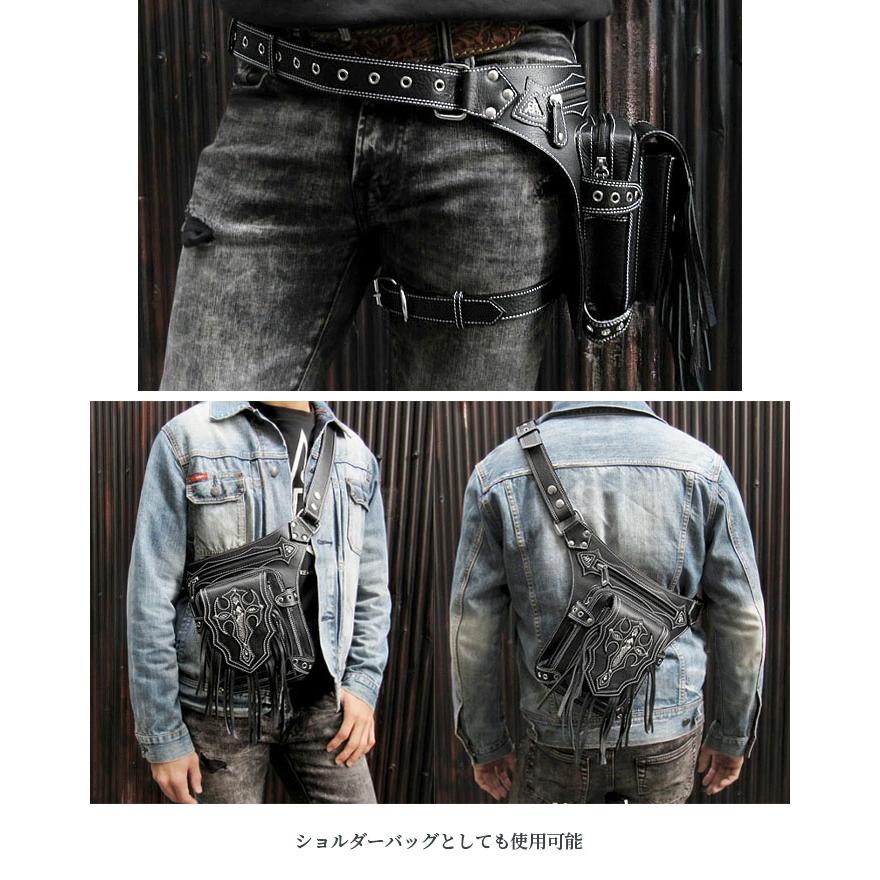 本革 レッグバッグ レッグポーチ ウエストバッグ 革 レザー 牛革