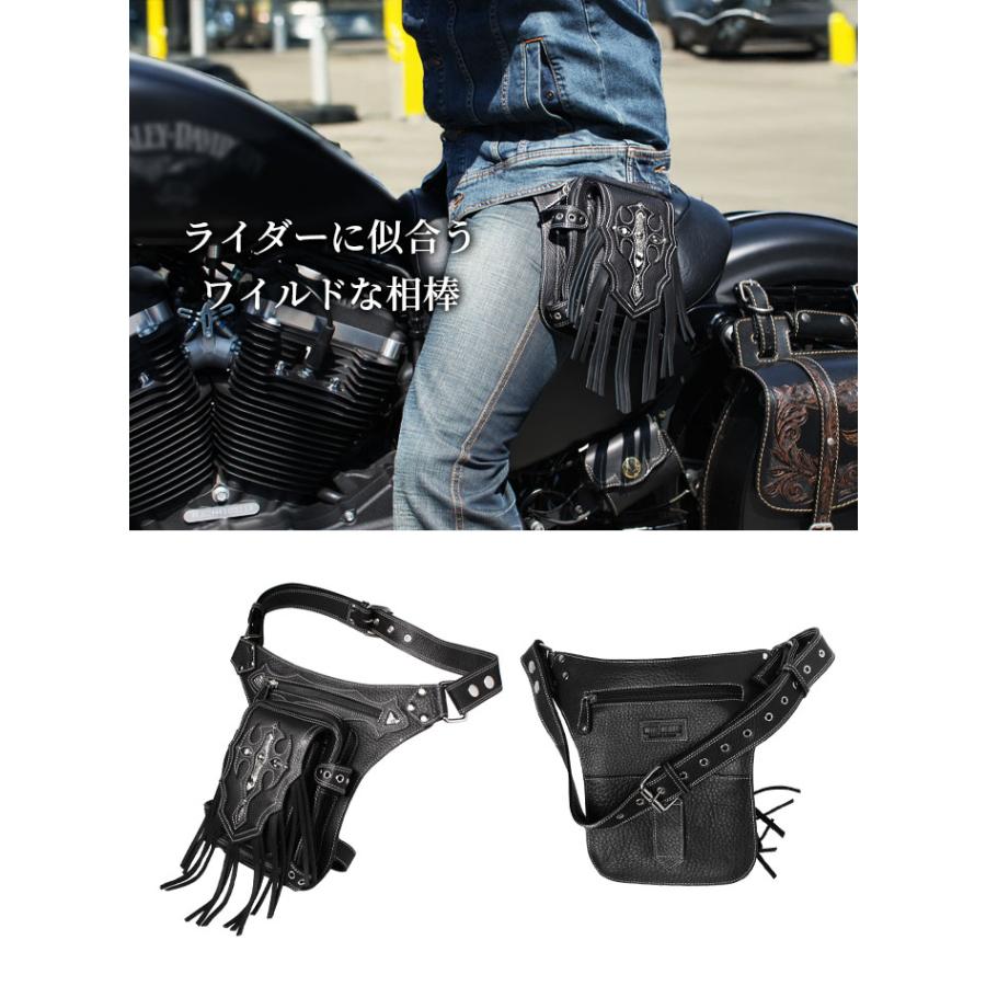 本革 レッグバッグ レッグポーチ ウエストバッグ 革 レザー 牛革