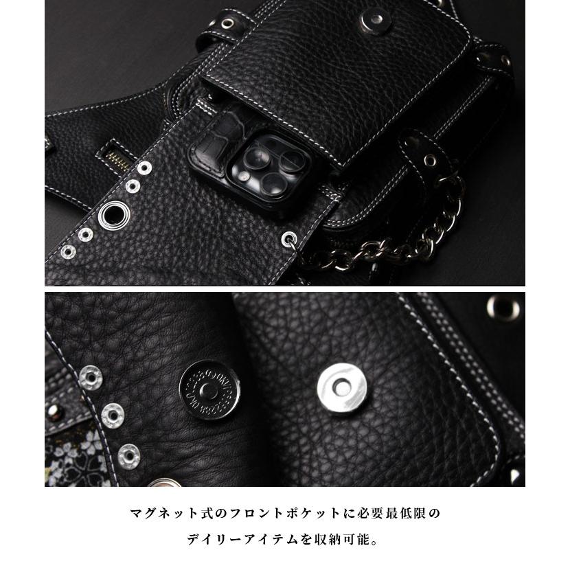 本革 レッグバッグ レッグポーチ ウエストバッグ ショルダー 革 レザー