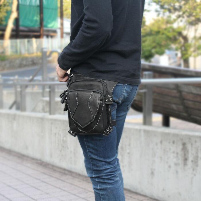 バッグ leather west porch bag VitaFelice（ヴィータフェリーチェ） ウエストポーチ 「イタリアン