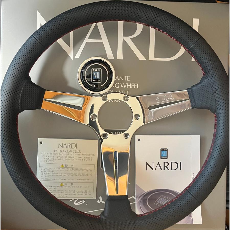 ★NEWアイテム　NARDI　ナルディ　N735　タイプラリー　350　BKパンチングレザー/POLスポーク　正規輸入品　在庫有り　刻印有り | 