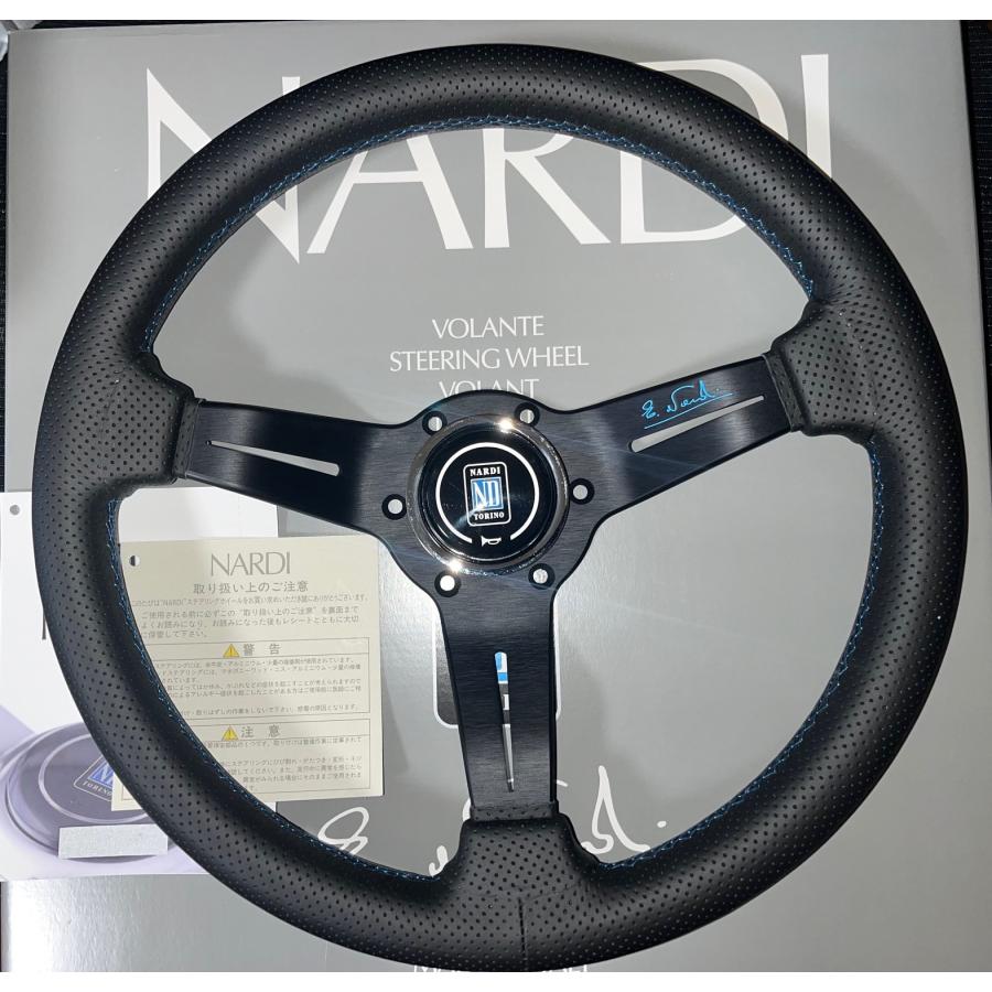 ★NARDI　2026年 限定品　N919　タイプラリー　330　BKパンチングレザー/BKスポーク/アズーリロゴ/アズーリステッチ　正規輸入品　在庫有り | 