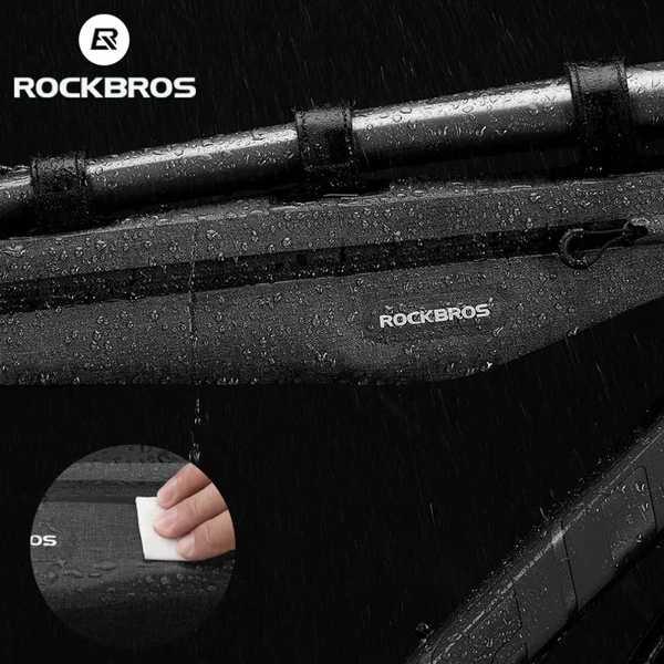 Rockbros-自転車バッグ フロントチューブ 三角形の長さ ダブルジッパー サイクリング用 引っかき傷に強い 防水｜arucusshop｜02
