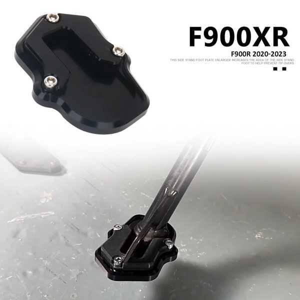 F900 R XR CNC Aluminium Motorbike Kickstand Voet Side Stand Extension Pad Ondersteuning Plaat Voor BMW F900R F900XR 2020 2021 Standaards (Color : F900XR Blue