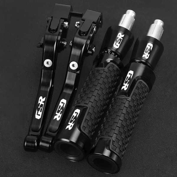 Embouts De Guidon Moto RESKIO 7/8 22mm - Noir/Orange - Compatible Suzuki GSR 400/600/750