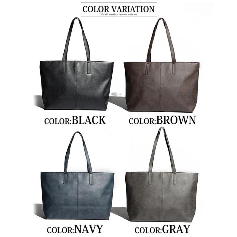 ビジネス カジュアルを両立する レザー トートバッグ おしゃれ オフィス カジュアル ビジネス 出張 シンプル 兼用 メンズ ブランド Bag029 あるだけショップ 通販 Yahoo ショッピング