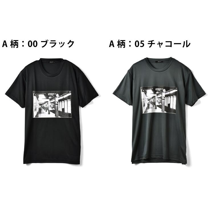 半袖Tシャツ メンズ 接触冷感 吸汗速乾 ドライ UV対策 UPF50+ 半袖カットソー 転写プリント セール mens｜aruge｜18