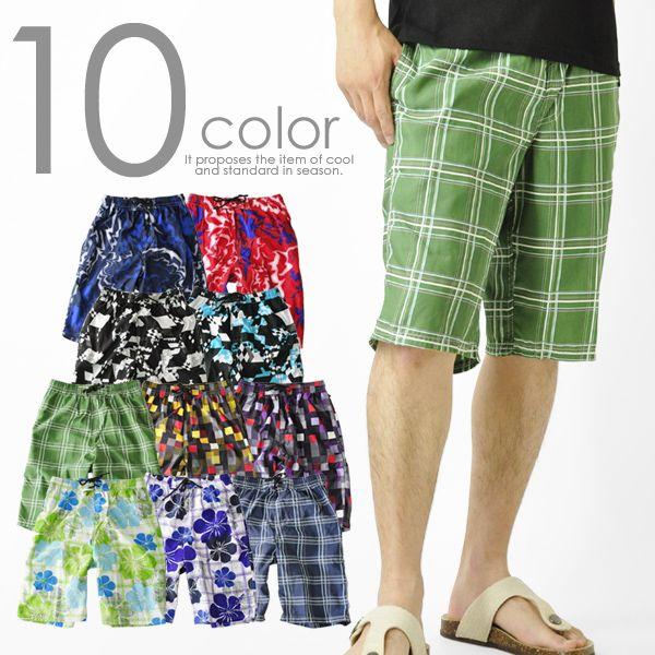 サーフパンツ メンズ  海パン リゾート柄 スイム 裏メッシュ付 セール 爆買 | ARUGE