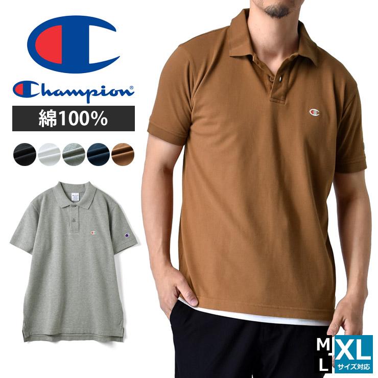 Champion チャンピオン ポロシャツ 半袖 鹿の子 ワンポイント Champion チャンピオン ポロシャツ 半袖 鹿の子 ワンポイント