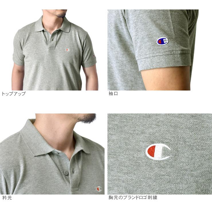 Champion チャンピオン ポロシャツ 半袖 鹿の子 ワンポイント Champion チャンピオン ポロシャツ 半袖 鹿の子 ワンポイント