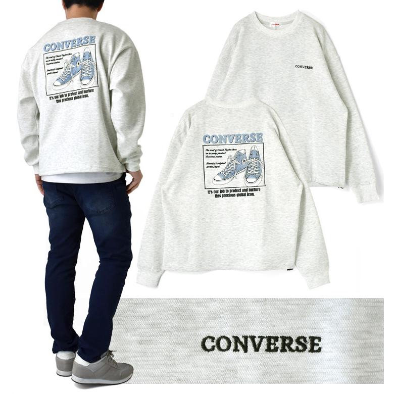 CONVERSE（コンバース） スウェット クルーネック メンズ さがら刺繍
