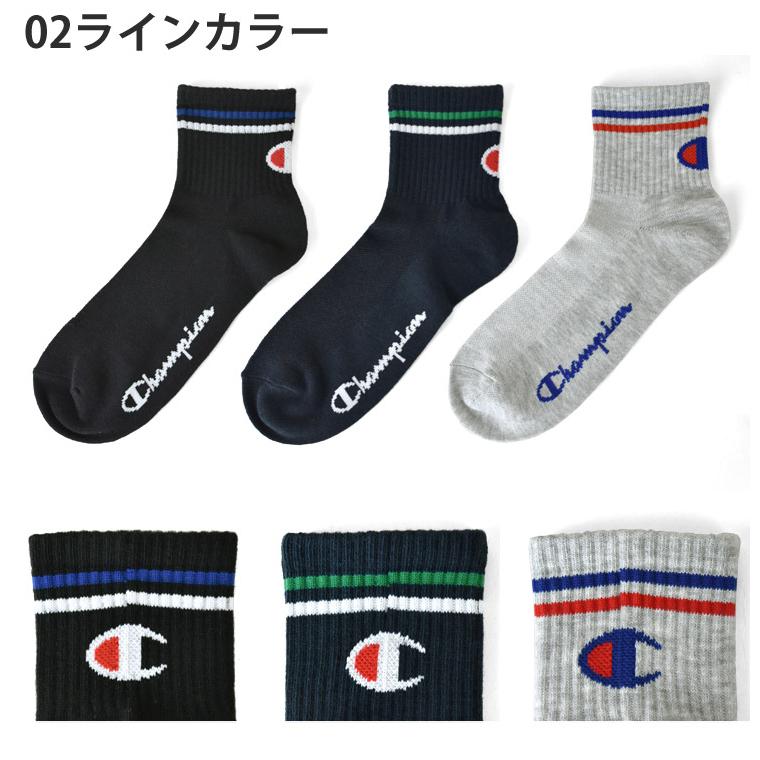 Champion（チャンピオン） ソックス メンズ 3足組 靴下 ミドル丈 ワン