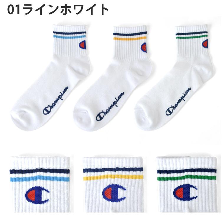 Champion（チャンピオン） ソックス メンズ 3足組 靴下 ミドル丈 ワン