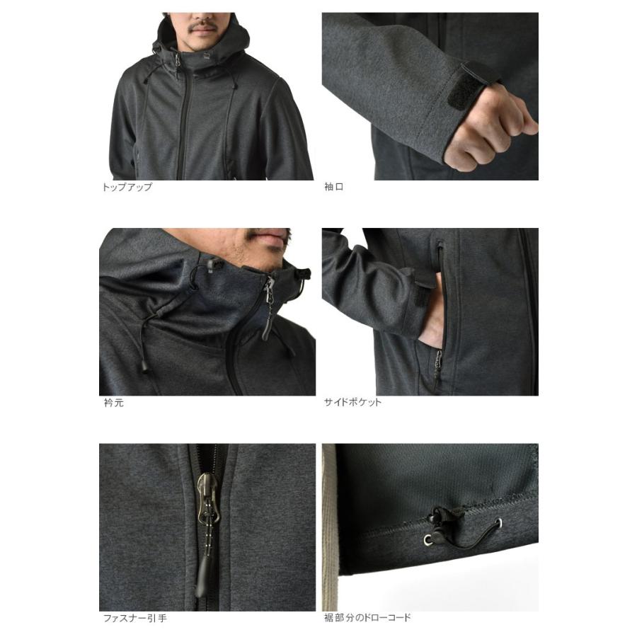 ARUGE マウンテンパーカー メンズ 防風 伸縮 UVカット 紫外線 軽