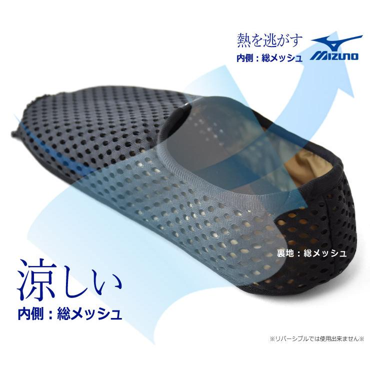 ミズノ MIZUNO ルームシューズ テントシューズ メンズ レディース メッシュ 軽量 洗える 旅行 携帯スリッパ セール｜aruge｜08