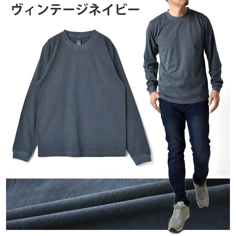 ARUGE（アルージェ） ロンT メンズ 長袖Tシャツ 6.6オンス ビンテージ