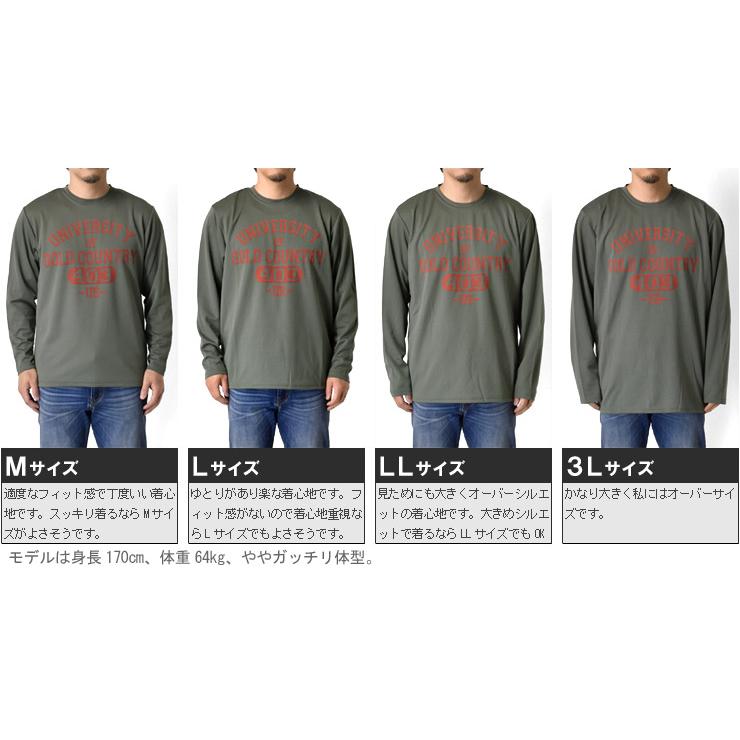 吸汗速乾 ドライ プリント アメカジ ロゴ 長袖Tシャツ ロンT mens｜aruge｜14