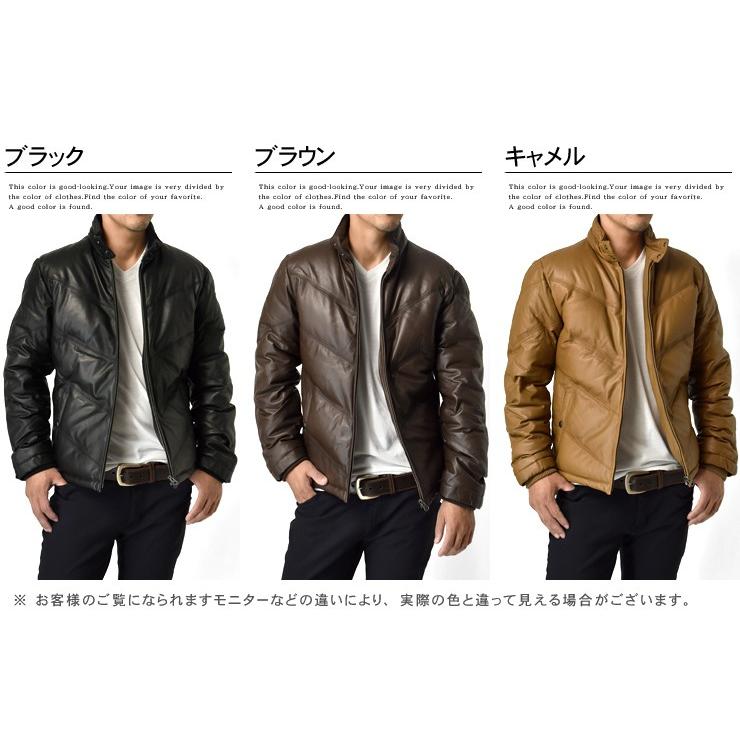 ARUGE 高級 羊革 本革 ラム レザー ダウンジャケット コート ARUGE 高級 羊革 本革 ラム レザー ダウンジャケット コート