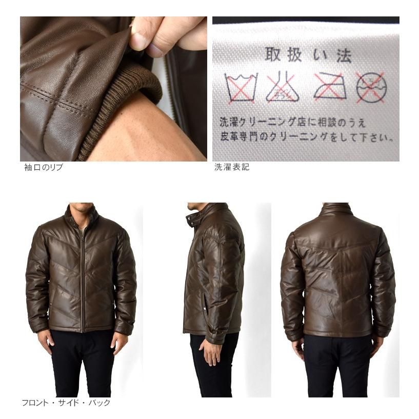ARUGE 高級 羊革 本革 ラム レザー ダウンジャケット コート ARUGE 高級 羊革 本革 ラム レザー ダウンジャケット コート