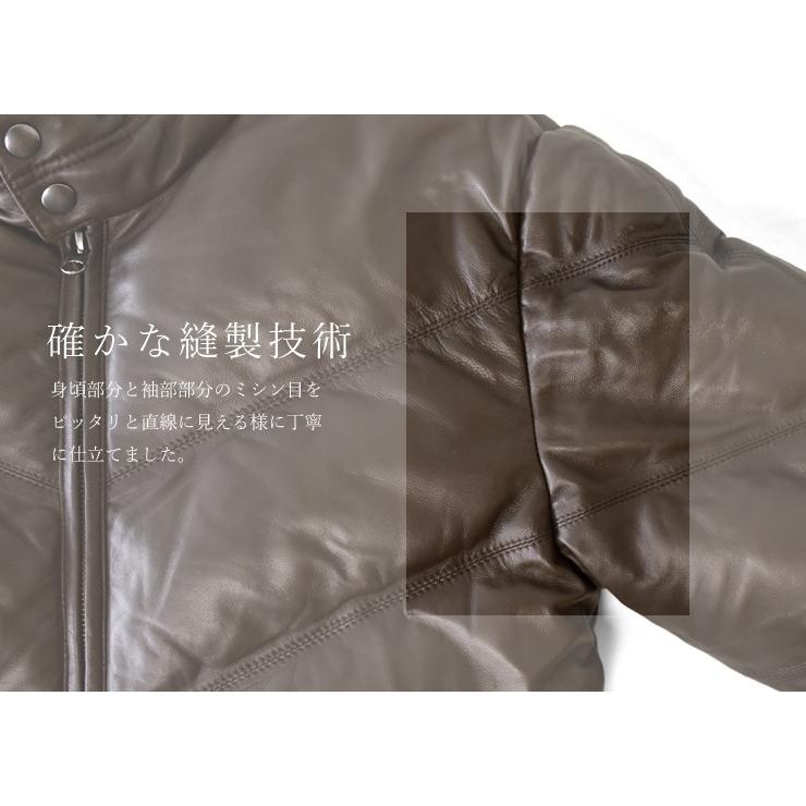 ARUGE 高級 羊革 本革 ラム レザー ダウンジャケット コート ARUGE 高級 羊革 本革 ラム レザー ダウンジャケット コート