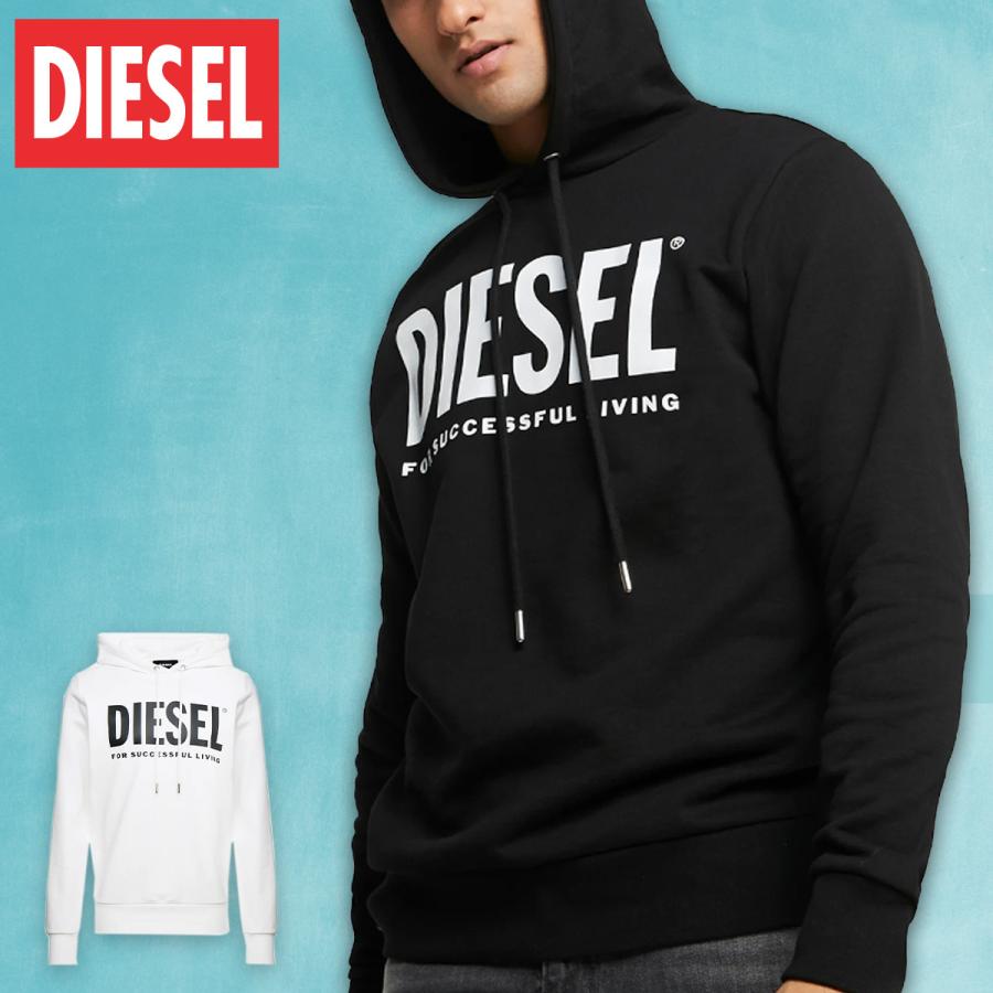 Diesel ディーゼル メンズ パーカー ロゴ プリント プルオーバー フーディー ブランド 新作 ブラック 黒 白 スウェット 00saqj0bawt セレクトショップ Number11 通販 Yahoo ショッピング