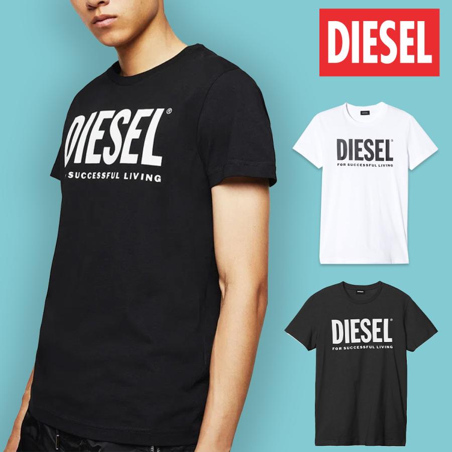 DIESEL ディーゼル メンズ Tシャツ 半袖 ロゴT ブランド ブラック 
