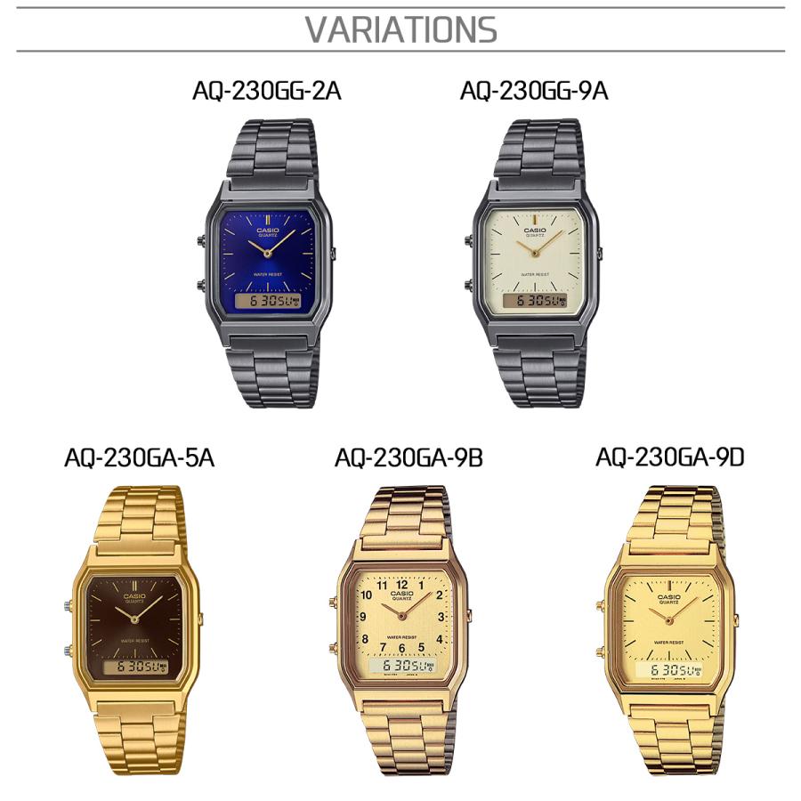 CASIO カシオ スタンダード 腕時計 メンズ レディース キッズ チープカシオ チプカシ アナデジ AQ-230GG | スタンダード デジタル | 04