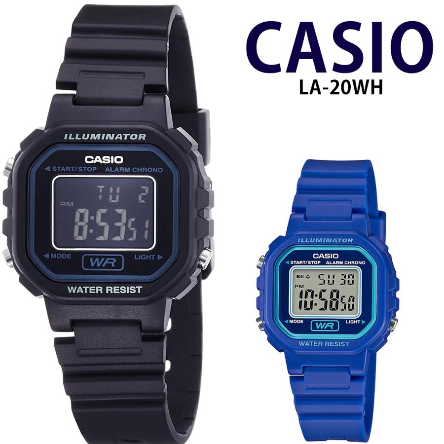 腕時計 CASIO カシオ スタンダード デジタル スポーツウォッチ レディース LA20WH1C LA20WH2A チープカシオ