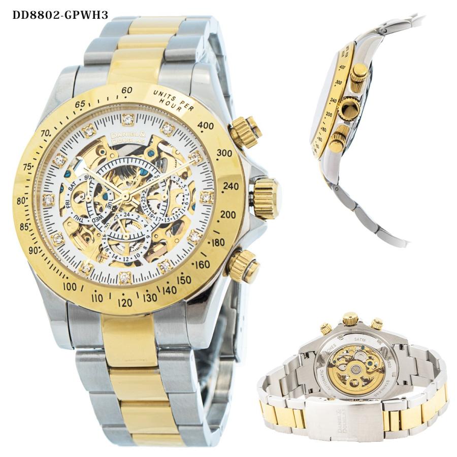 ダニエルアンドダグラス 腕時計 メンズ 機械式 自動巻き オートマチック ブランド DANIEL&DOUGLAS DD8802-GP ゴールド